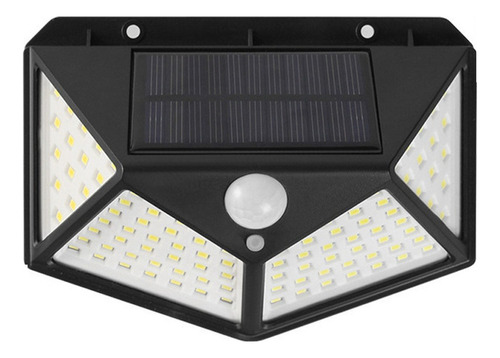 Luminaria Solar 100 Led Com Sensor De Presencia A Prueba De