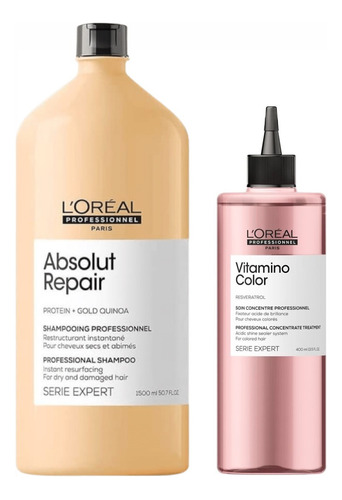 Shampoo Absolut Repair + Tratamiento Vitamino Color Loreal