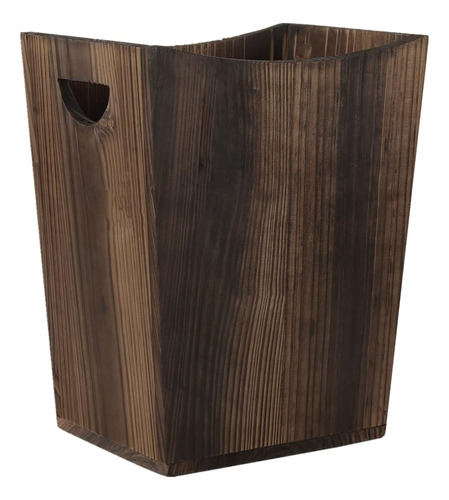 Mooace Papelera Pequeña De Madera, Papelera Rectangular Rúst