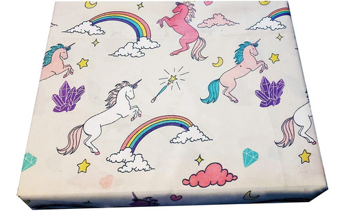 Unicornios Saltando A Través Del Cielo Del Arco Iris E...