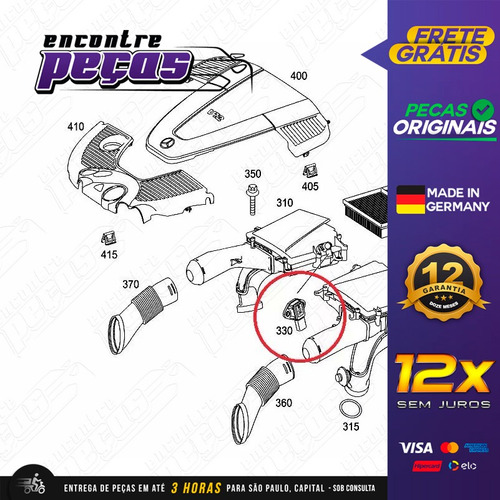 Sensor Temperatura Ar Motor Mercedes S500 2005-2010 Original