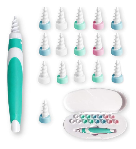 Kit Limpieza De Oídos Espiral Reutilizable Con 16 Repuestos
