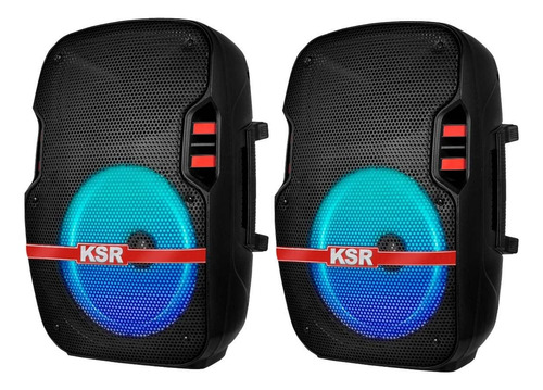 Kit 2 Bocinas 8 Pulgada Recargable Usb Microfono Control