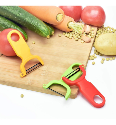 Pelador De Frutas Y Verduras Acero Al Carbono Paquete De 3
