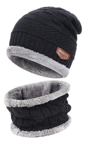 / Conjunto Gorro Cuellera Tejido Frío Lana Unisex Moda