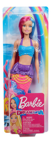 Muñeca Barbie Dreamtopia Sirena Con Pelo Rosa Y Azul