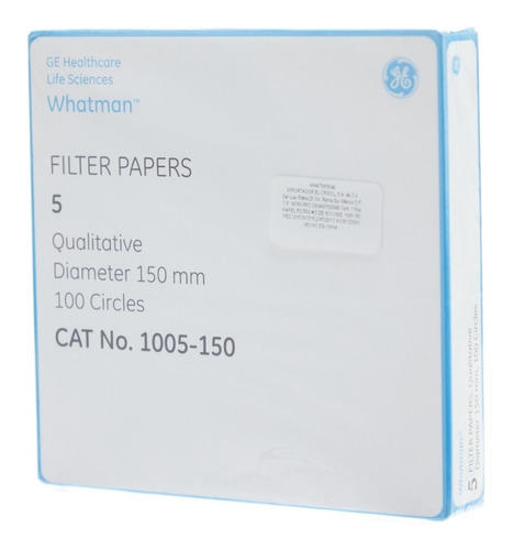 Papel Filtro No. 5 De 15 Cm C/100 Whatman