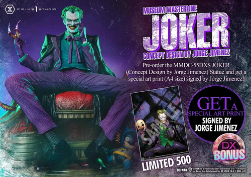 Joker 1/3 Dc Prime 1 Studios Deluxe Bonus Jorge Jimenez