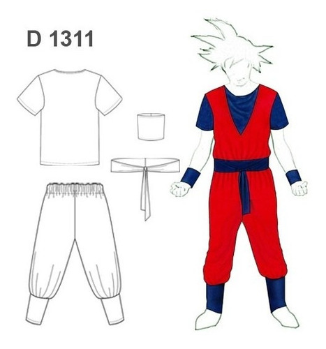 Moldería Textil Unicose -   Disfraz Dragon Ball Comic 1311 