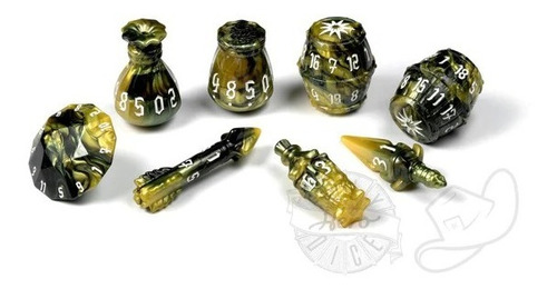 Polyhero Rogue 8 Dice Set Rpg Dados