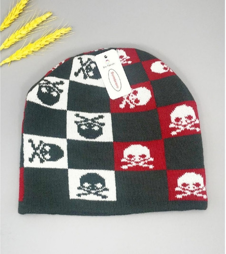 Gorro De Invierno Para Hombre Con Diseño De Calavera