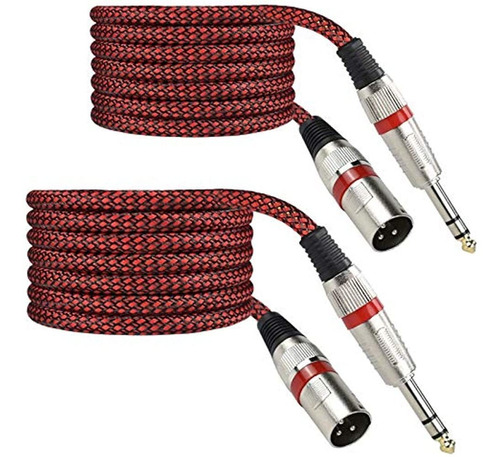 Mugteeve 1/4  Trs A Xlr Male Cable Balanced - 6.6ft Quarter 