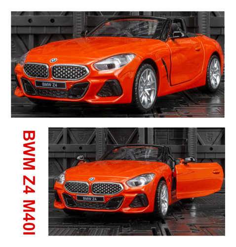 Bmw Z4 M40i Miniatura Metal Coche Con Luces Y Sonido 1/30