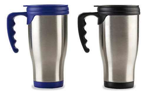 Mug Doble Pared En Acero Il - 16 Oz Acero Inoxidable