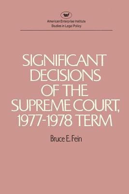 Libro Significant Decisions Of The Supreme Court, 1977-78...