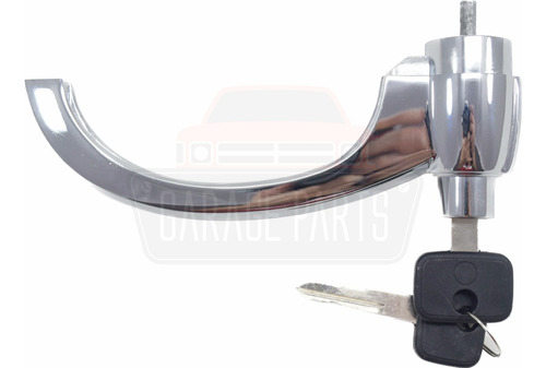 Maçaneta Externa Cromada C/ Chave Porta C10 C14 D10 Veraneio