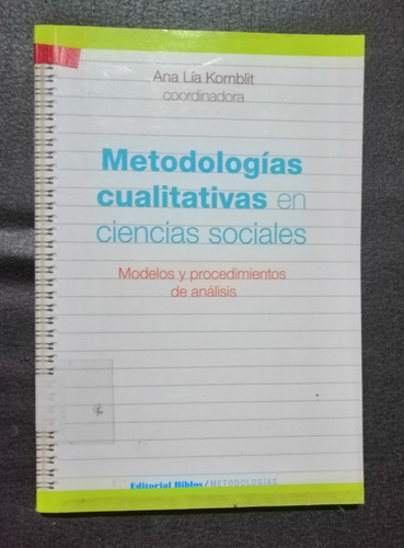 Metodologias Cualitativas En Ciencias Sociales  Ana Lia 