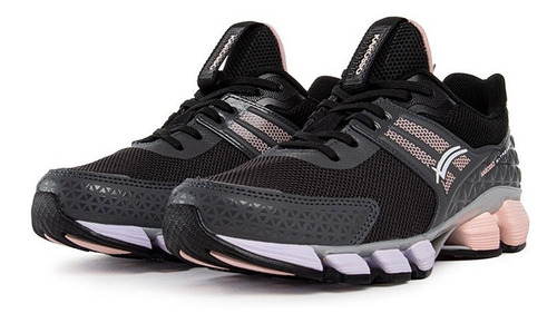 Imagen 1 de 6 de Tenis Para Correr Mujer Karosso Oxf Negro Minuet 6331