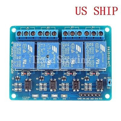 Imagen 1 de 5 de Módulo De Relé De 5v 4 Canales Sainsmart Con Optoacoplador P