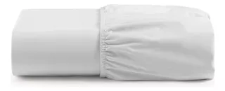 Lençol Avulso Super King com elástico 200 fios 100% algodão cor branco