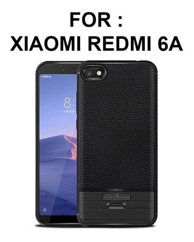 Forro De Cuero + Silicon De Lujo  Xiaomi Redmi 6a