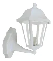 Comprar Farol Aplique Pared Exterior Colonial Pvc Lampara Led E27 Estructura Blanco \u002F Soporte Inferior