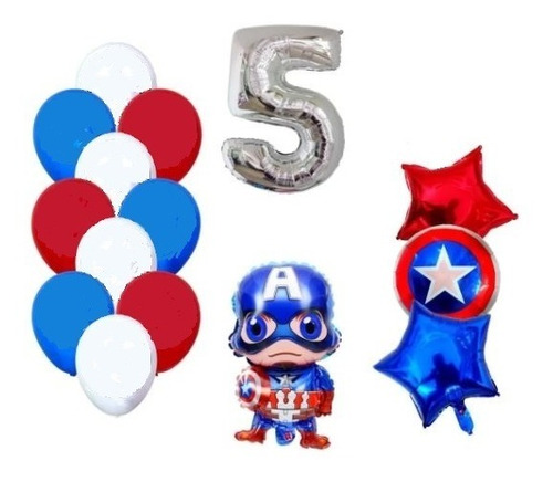 Combo Kit Globos Capitán América