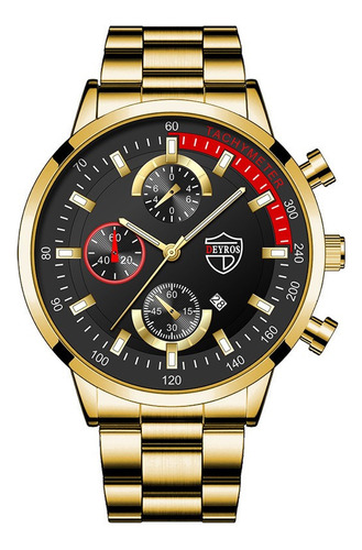 Reloj Deyros Hombre Cordón Acero Inoxidable Dorado