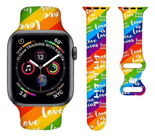 Bacdoilq Lgbt Pride Watch Band Rainbow Smartwatch Correas Co