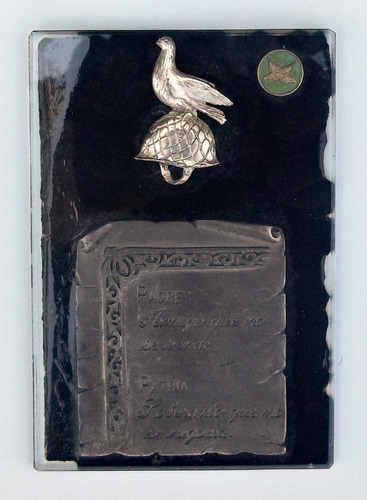 Placa Homenaje Veterano Infantería Ejercito Argentino.