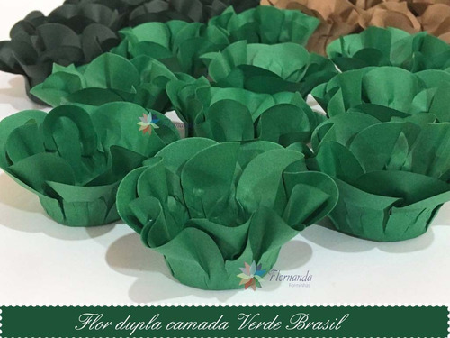 100 Forminhas Doces Flor Luxo Dupla Papel Casamento Anivers