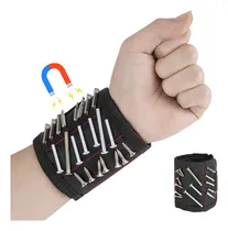 Comprar Cinturón Para Herramientas, Pulsera Magnética Ajustable Hombres Muñequera Magnetica, Pulsera Magnética Con 15 Imanes Fuertes Para Sujetar Clavos\u002Ftornillos\u002Fherramientas\u002Ftaladro Magnetic Wristband