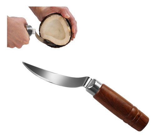 Cuchillo Abridor De Coco Con Cáscara De Fruta De Acero Inoxi