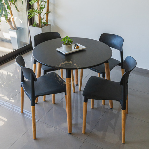 Imagen 2 de 9 de Juego De Comedor Mesa 90 Cm + 4 Sillas Milán