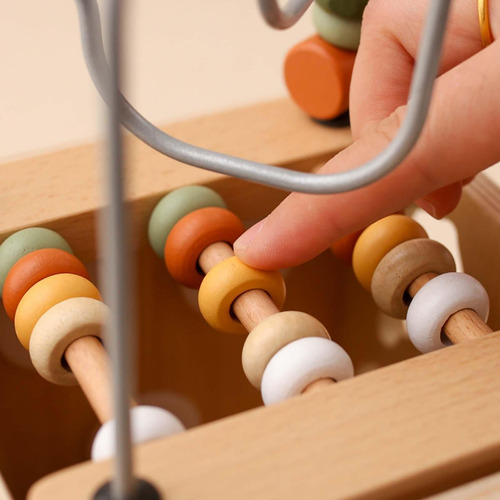 Cubo De Actividad De Madera Juguetes Cuentas Juguetes Para