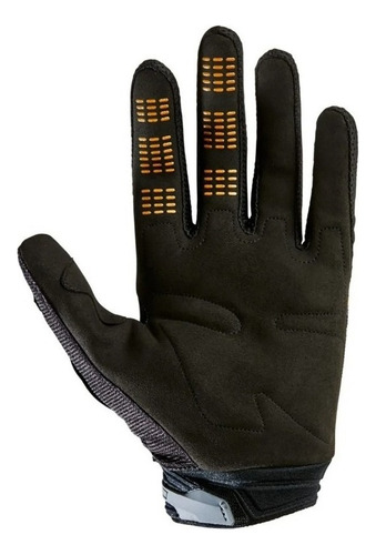 Guantes Cross Fox 180 Skew Negro Y Dorado Motocross Moto Talle S