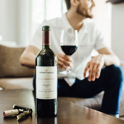 Imagen 2 de 10 de Vino Doña Paula Selección De Bodegas Malbec 750ml. - Envíos