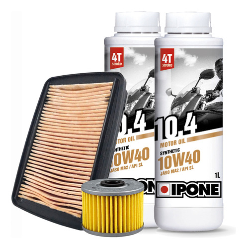 Kit Service Honda Cb250 New Twister Ipone Semi 10.4 Filtros 