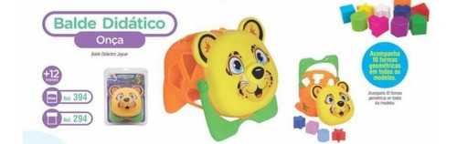 4 Brinquedo Didática Educativa Onça Cubo E Girafa Bolinha