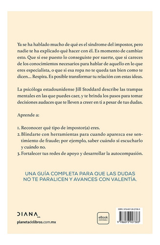 Combate El Síndrome Del Impostor: Combate El Síndrome Del Impostor., De Jill Stoddard. Autoayuda, Vol. 1. Editorial Grupo Planeta, Tapa Blanda, Edición Primera En Español, 2025