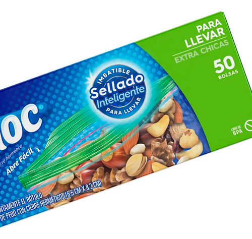 Ziploc Bolsas Cierre Hermético Para Llevar Extra Chicas X50
