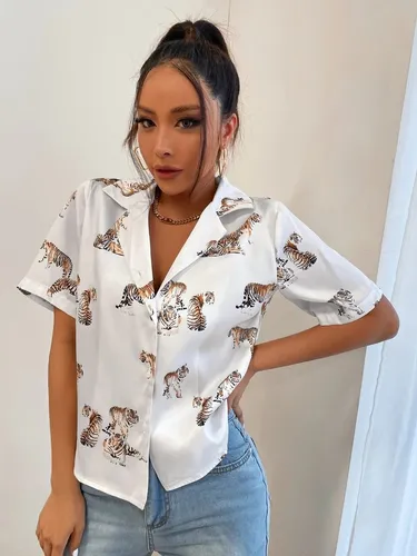 Camisa estampado animal sale