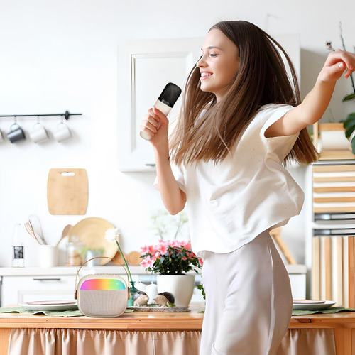 Máquina De Karaoke, Wireless Karaoke Speaker Con Luces