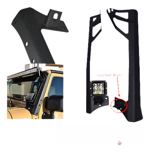 2007-17 Jeep Jk Wrangler Parabrisas Bracke De Montaje Para 5