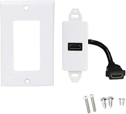 Placa De Pared 1 Puerto Hdmi 1080p Conector Extension 15cm
