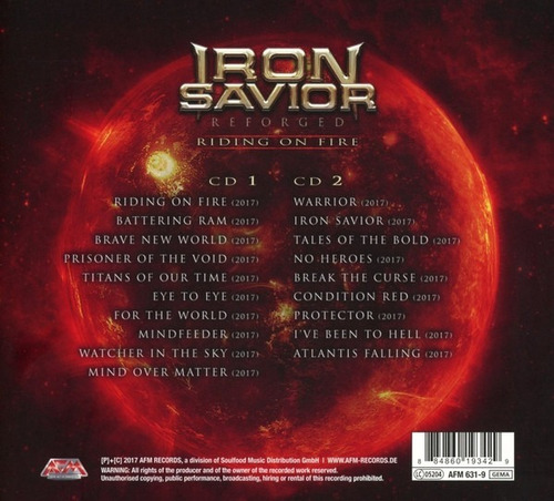 Iron Savior Reforged (riding On Fire)-audio Cd X 2