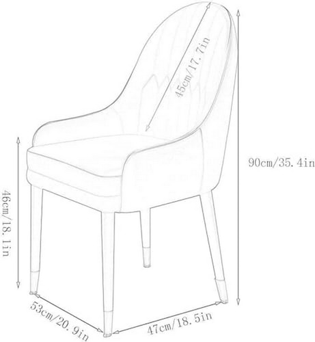 Silla De Comedor Gjagxq De Cuero Pu, Juego De 6 Sillas De Re