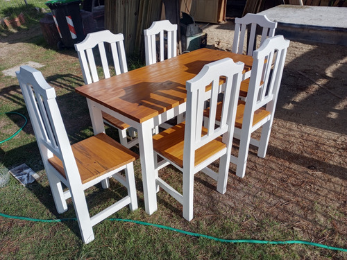 Juego De Comedor De Madera Maciza Modelo Arizona