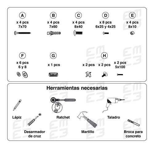 Imagen 8 de 9 de Soporte Doble Brazo Para Tv De 30'' Hasta 70''