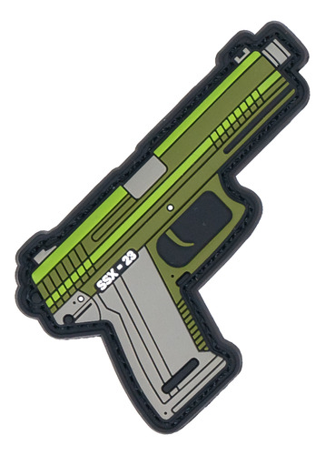 Parche En Goma Pistola Ssx23 Distintivo Airsoft Aventureros